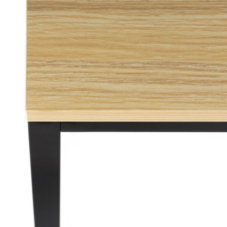 Birou cu blat MDF si rafturi laterale, cadru metalic, 120x48x122 cm, maro deschis [9]