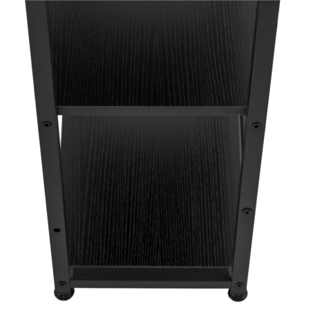 Birou cu blat MDF si rafturi laterale, cadru metalic, 120x48x122 cm, negru [10]