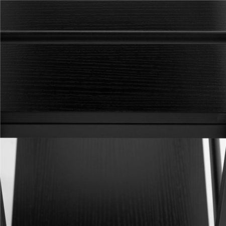 Birou cu blat MDF si rafturi laterale, cadru metalic, 120x48x122 cm, negru [16]