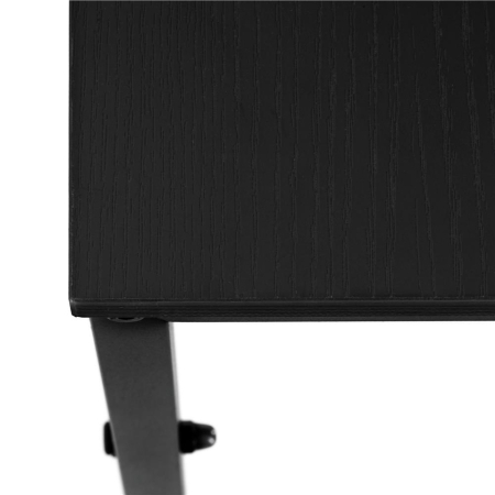 Birou cu blat MDF si rafturi laterale, cadru metalic, 120x48x122 cm, negru [8]