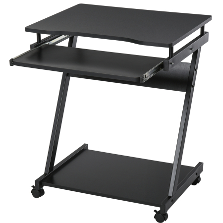  birou cu suport pentru PC si tastatura, negru [3]