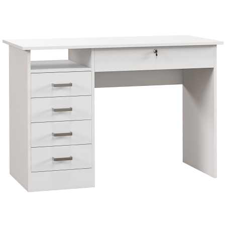 Dormitor & birou -  Birou Modern 140 cm cu 5 Sertare si Sertar Incuiabil