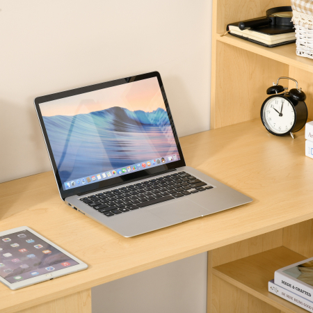  Birou modern cu Librarie din Lemn 120x55x120cm [7]