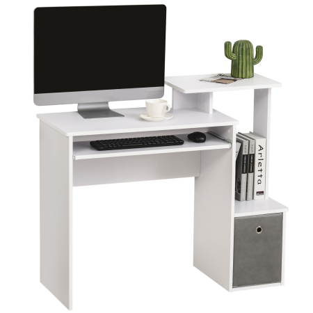  Birou Modern pentru PC - Cu Blat, Sertar & Suport Tastatura [6]