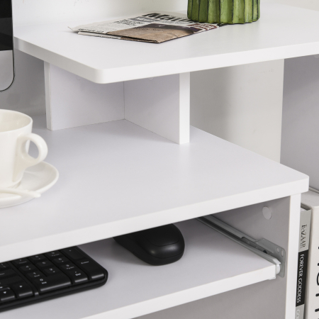  Birou Modern pentru PC - Cu Blat, Sertar & Suport Tastatura [7]