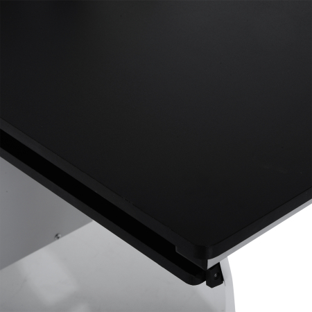  Birou PC 100×52×75 cm - Alb & Negru cu Sertar, Dulap si Raft [6]