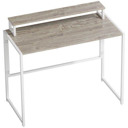 Birouri -  Birou Pliabil Economisitor de Spatiu cu Stand pentru Monitor Detasabil, 100x48x87,5 cm, Lemn