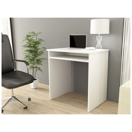 Birou STAR pentru camera copilului, raft tastatura, pal laminat 16 mm, 68x51x74 cm, alb [3]