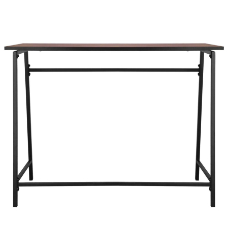 Birou tip masa laterala, cu cadru din otel, 50x100x76 cm, industrial, maro [8]