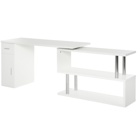  birou unghiular modern, din lemn, 140x107x74.6 cm [3]