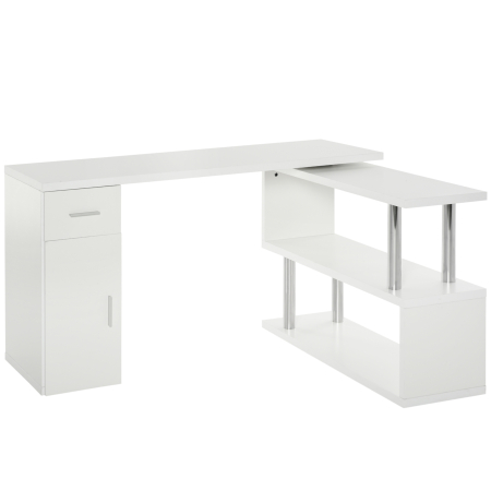 Dormitor & birou -  birou unghiular modern, din lemn, 140x107x74.6 cm