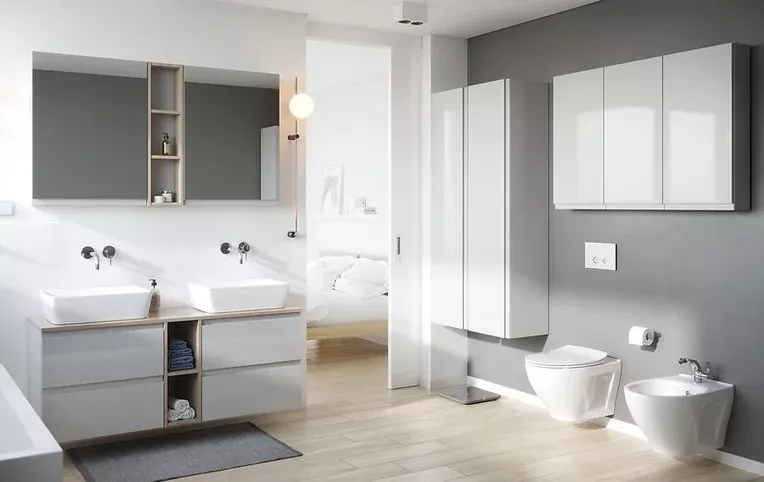 Blat lavoar Cersanit Moduo, 100 x 45 cm, MDF, mat, maro, S590-024 [3]