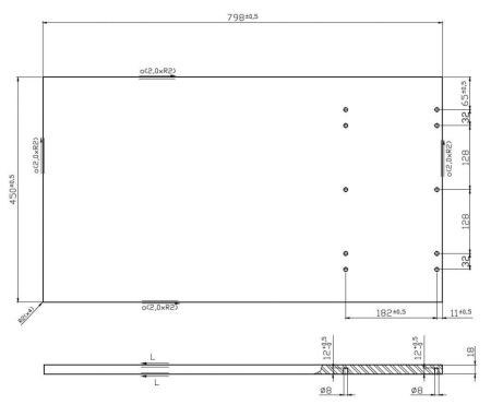 Blat lavoar Cersanit Moduo, 80 x 45 cm, MDF, mat, maro, S590-023 [6]