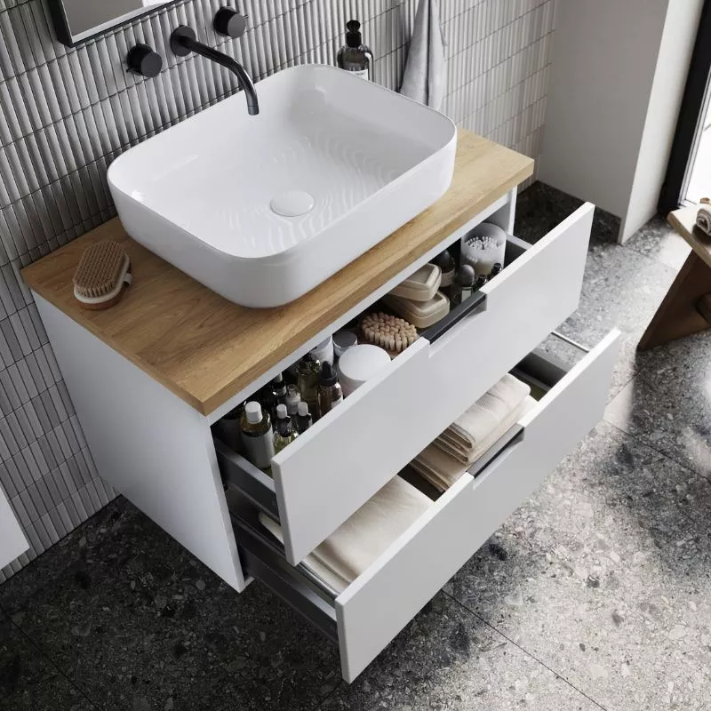 Blat lavoar Defra, 1306 x 457 x 32 mm, mat, maro, 001-F-13022 [3]