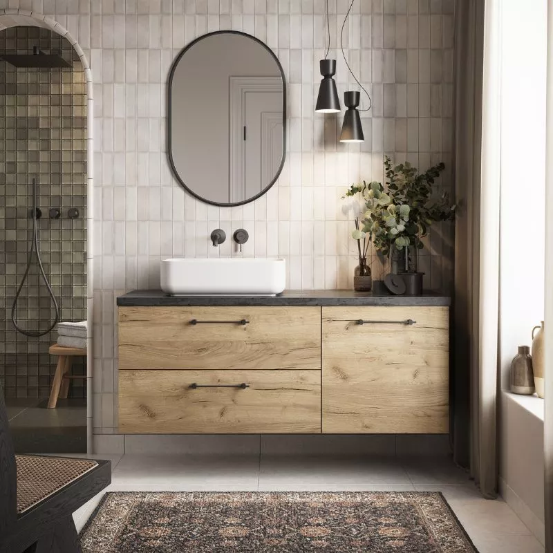 Blat lavoar Defra, 906 x 457 x 32 mm, mat, gri, 001-F-09024 [2]