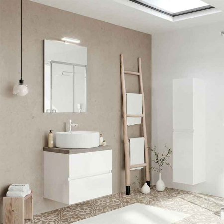 Blat mobilier baie Fluminia, 60x46cm, compatibil Genova 60, noce americano [2]