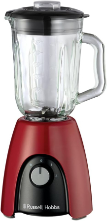 Blender de bucatarie Russell Hobbs 27120-56 Desire, 850W, 1.5L sticla, 2 viteze + puls, lame inox, lavabil la masina de spalat vase, Rosu [1]