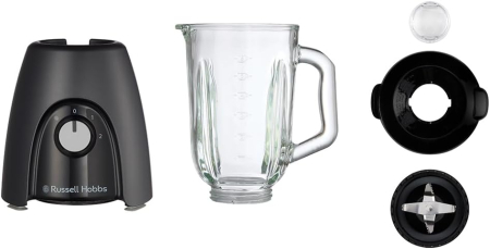 Blender de bucatarie Russell Hobbs 27121-56 Desire, 850W, 1.5L sticla, 2 viteze + puls, lame inox, lavabil la masina de spalat vase, Gri Carbune Mat [9]