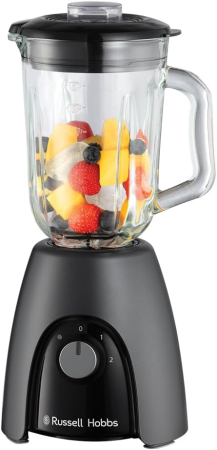 Bucatarie - Blender de bucatarie Russell Hobbs 27121-56 Desire, 850W, 1.5L sticla, 2 viteze + puls, lame inox, lavabil la masina de spalat vase, Gri Carbune Mat