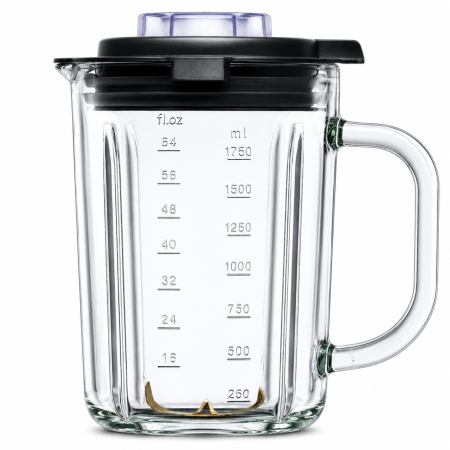 Blender HAEGER ULTRA SMOOTHIE, Capacitate 1,75 L, Putere 1200 W, Bol din sticla detasabil, Lame din titan, Viteza variabila, Functie Pulse si gheata, Aluminiu [8]