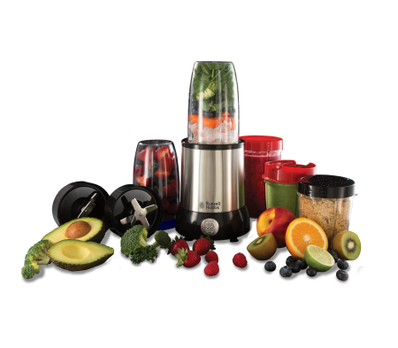 Blendere & tocatoare - Blender Russell Hobbs Nutri Boost, 700W, recipient sport 600ml, lame inox, capac etans, negru