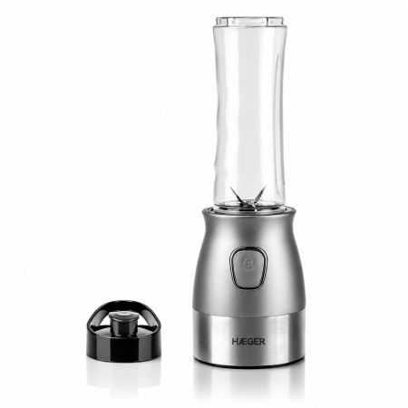 Blender si tocator HAEGER PERFECT COMBO 2 in 1, Putere 500 W, Pahar 600 ml, Bol sticla 2 L, 4 Lame din inox, Argintiu [2]
