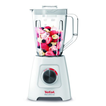 Bucatarie - Blender Tefal BlendForce 2 BL420131, 600W, 4 lame, 2 trepte viteza, 2L, Alb