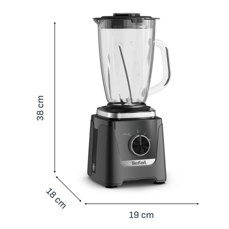 Blender Tefal Blendforce BL5958F0, 800 W, 1.9 L, 2 trepte viteza + Pulse, 6 lame Powelix 3D, tehnologie Powelix Cyclonic, vas din sticla termorezisten [11]