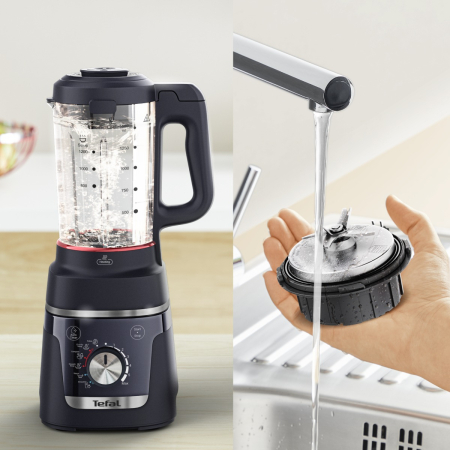 Blender Tefal Blendforce Cook BL5768F0, 1000 W, 1.75 L, 6 programe, tehnologie Powelix, functie de gatire, 6 lame inox, negru [4]