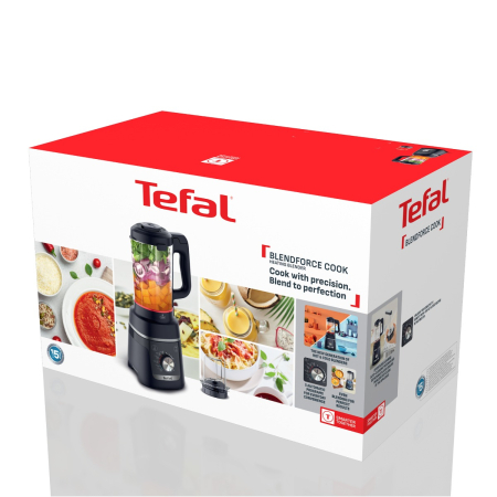 Blender Tefal Blendforce Cook BL5768F0, 1000 W, 1.75 L, 6 programe, tehnologie Powelix, functie de gatire, 6 lame inox, negru [9]