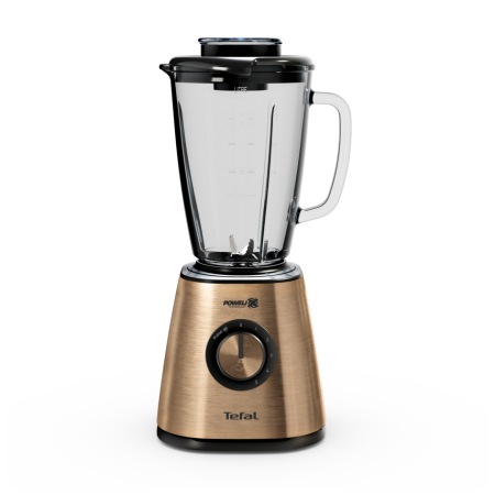 Bucatarie - Blender Tefal Blendforce Coppertinto BL439G10, 800W, 1.25 L, Tehnologie Powelix, recipient din sticla termo-rezistent, lame detasabile, functie zdr