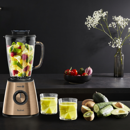Blender Tefal Blendforce Coppertinto BL439G10, 800W, 1.25 L, Tehnologie Powelix, recipient din sticla termo-rezistent, lame detasabile, functie zdr [6]