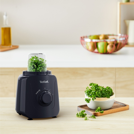 Blender Tefal Blendforce Essential BL4118F0, 450 W, 1 L, 2 trepte viteza, 4 lame inox, tocator inclus, functie zdrobire gheata, negru [4]