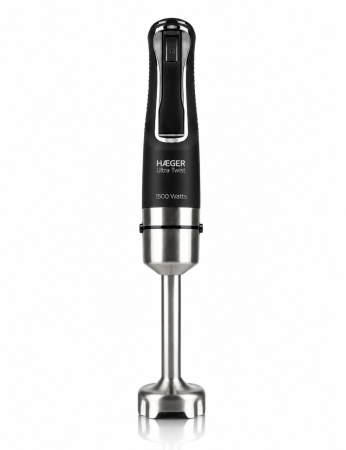 Blender vertical HAEGER ULTRA TWIST, Putere 1500W, maner ergonomic, putere reglabila, otel inoxidabil, lame din Titanium, 24 cm, Negru [1]