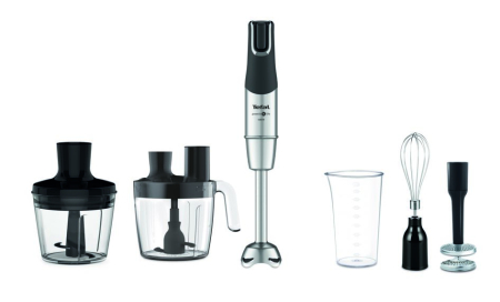 Bucatarie - Blender vertical InfinyForce Pro 5 in 1 HB95LD38, 1200 W, tehnologie Powelix, tocator 0.5 L, tel, accesoriu piure, protectie antistropire, recipien
