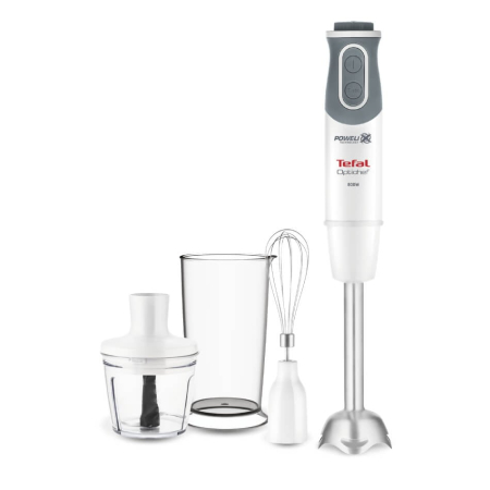 Bucatarie - Blender vertical Tefal Optichef HB643138, 800W, pahar 800 ml, tocator 500 ml, tel, functie pulse, functie turbo, lame Powelix, 20 trepte de viteza
