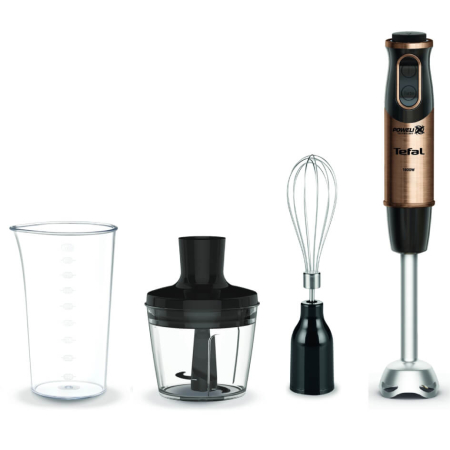 Blender vertical Tefal Quickchef Coppertinto 3 în 1 HB656G10, 1000W, tehnologie Powelix, 20 trepte viteza, picior din inox, negru & maro [1]