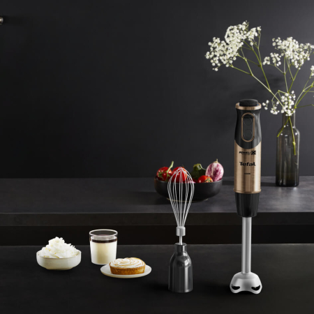 Blender vertical Tefal Quickchef Coppertinto 3 în 1 HB656G10, 1000W, tehnologie Powelix, 20 trepte viteza, picior din inox, negru & maro [5]