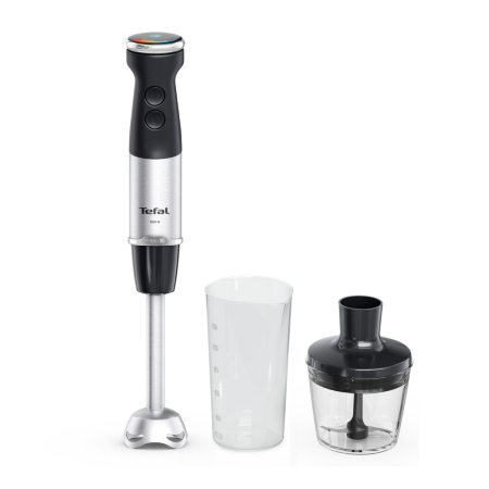 Bucatarie - Blender vertical Tefal Quickchef+ HB672830, 1000 W, tehnologie Powelix, functie turbo, 20 viteze, mod silentios, tocator 0.5 L, recipient 0.8 L, negru