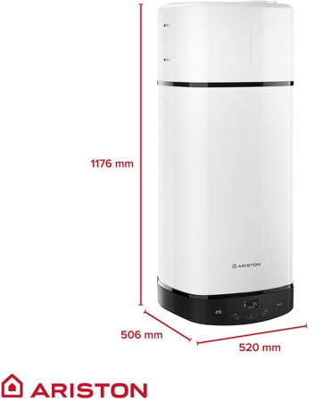 Boiler cu Pompa de Caldura Monobloc Ariston NUOS PLUS S2 Wi-Fi 80 WH, 80 Litri, Clasa A+, Gaz R290, Montaj Perete [5]