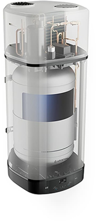 Boiler cu Pompa de Caldura Monobloc Ariston NUOS PLUS S2 Wi-Fi 80 WH, 80 Litri, Clasa A+, Gaz R290, Montaj Perete [2]