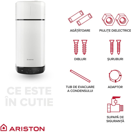 Boiler cu Pompa de Caldura Monobloc Ariston NUOS PLUS S2 Wi-Fi 80 WH, 80 Litri, Clasa A+, Gaz R290, Montaj Perete [7]