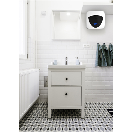 Boiler electric Ariston Andris Elite WiFi 10/5 EU, 10l, 1200W, butoane soft touch, control vocal, clasa energetica A, Montare deasupra chiuvetei, 360x360x298mm, Alb [3]