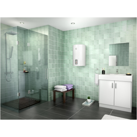 Boiler electric Ariston Lydos R 50, 1800 W, 50l, Tehnologie WaterPlus, TitanShield, Reglare externa temperatura, Rezervor emailat cu Titan, Alb [4]