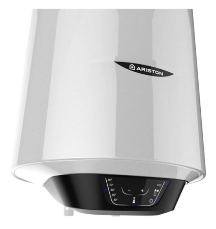 Boiler electric Ariston Pro Eco Slim 50, 1800 W, 50l, Afisaj LED, Tehnologie NanoMix+, Functie ECO, Design Slim, Rezervor emailat, Alb [1]