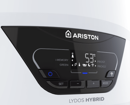 Boiler Electric cu Pompa de Caldura Ariston LYDOS HYBRID Wi-Fi 80, 80 Litri, 1200W, Clasa A, Tehnologie Hibrida, i-Memory [2]