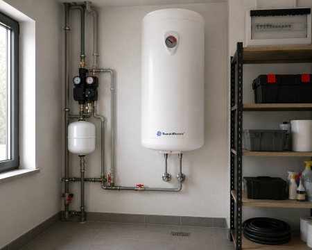 Boiler electric SUZUKI Electric Marina, 1200 W, 80l, Reglaj extern, Rezervor emailat, Anod de magneziu, Supapa hidraulica, Alb [3]