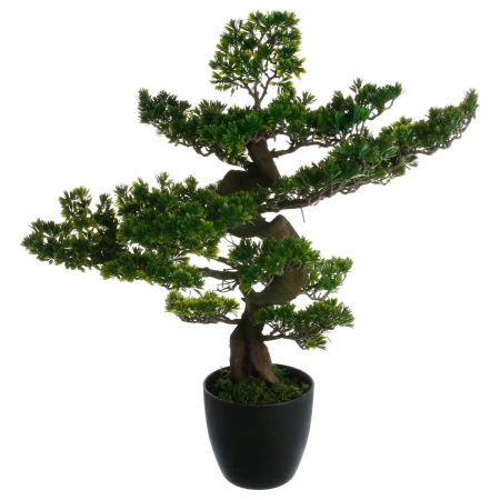 Decoratiuni si articole casa - Bonsai artificial Atmosphera in ghiveci ceramic, 80 cm, verde