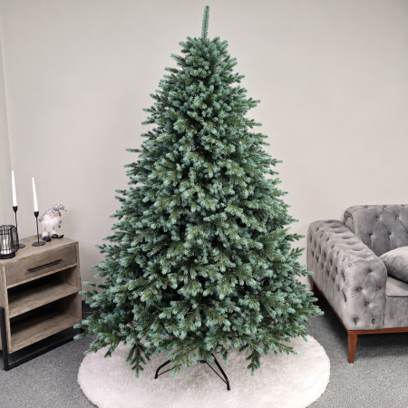 Brazi artificiali - Brad artificial Christmas Deluxe, Alaska Select verde argintiu, integral 3D, 210 cm