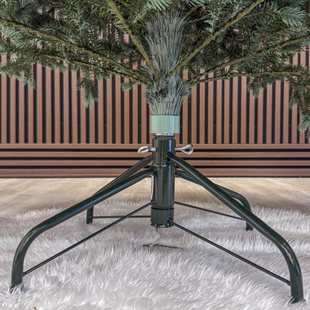 Brad artificial Christmas Deluxe, Alaska Select verde argintiu, integral 3D, 180 cm [5]